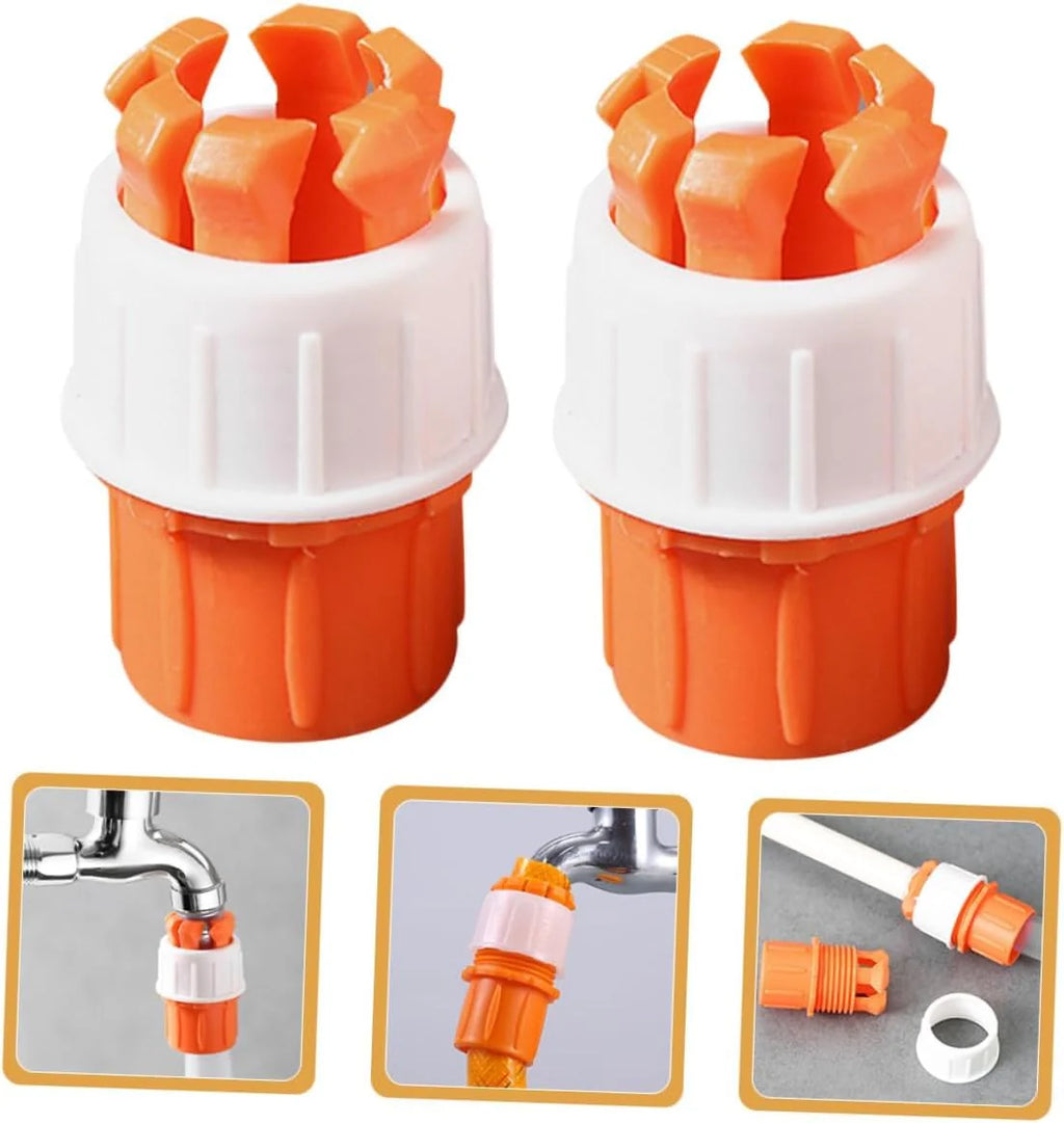 Pipe Connector (Pack of 2) | Hose Pipe Connector Water Garden Quick Connect Tap Plastic Pipe - Pipe Connector (Pack of 2)