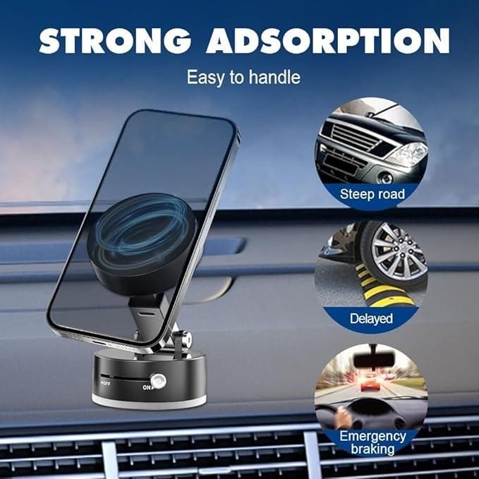 Portable Magnetic Phone Holder | Phone Stand Holder Car Mobile Vaccum Suction Magnetic Holder - Portable Magnetic Phone Holder