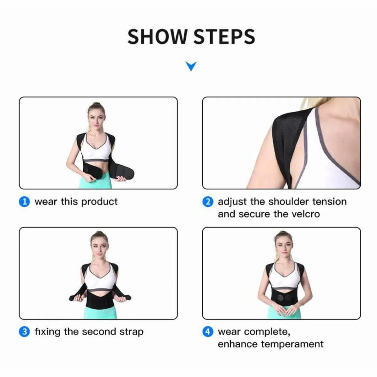 Posture Corrector | Posture Corrector Back Pain Belt Backbone Ache Supportor Belt - M - Posture Corrector