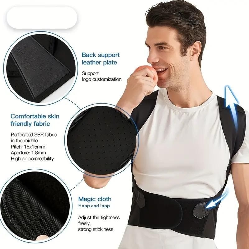 Posture Corrector | Posture Corrector Back Pain Belt Backbone Ache Supportor Belt - M - Posture Corrector