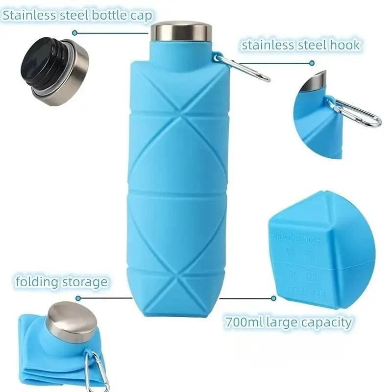 Reusable Foldable Silicone Water Bottle - Reusable Foldable Silicone Water Bottle