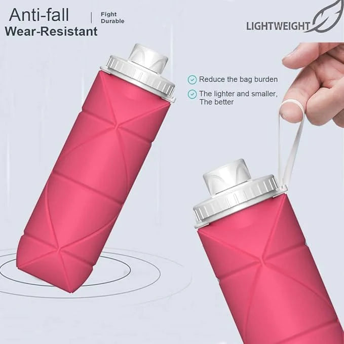Reusable Foldable Silicone Water Bottle - Reusable Foldable Silicone Water Bottle
