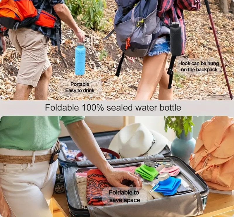 Reusable Foldable Silicone Water Bottle - Reusable Foldable Silicone Water Bottle