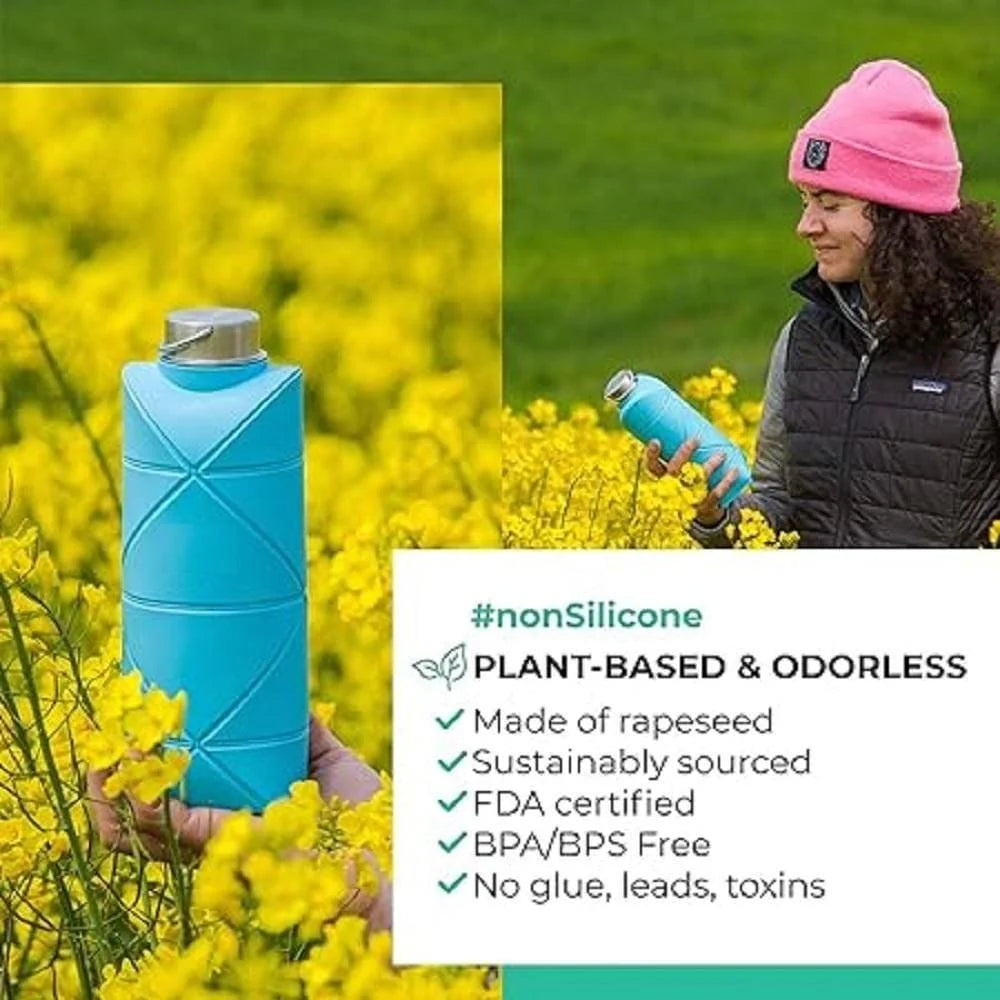 Reusable Foldable Silicone Water Bottle - Reusable Foldable Silicone Water Bottle