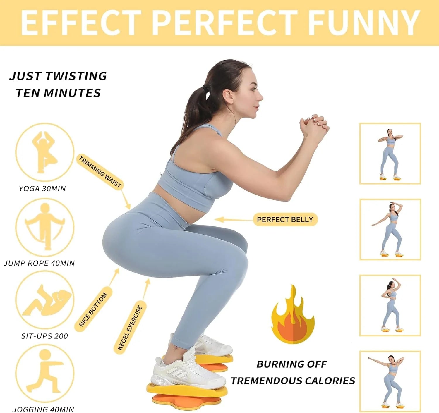 Rotating Twist Plate | Weight Loss Exercise Fat Burning Yoga Exercises Workout - Rotating Twist Plate