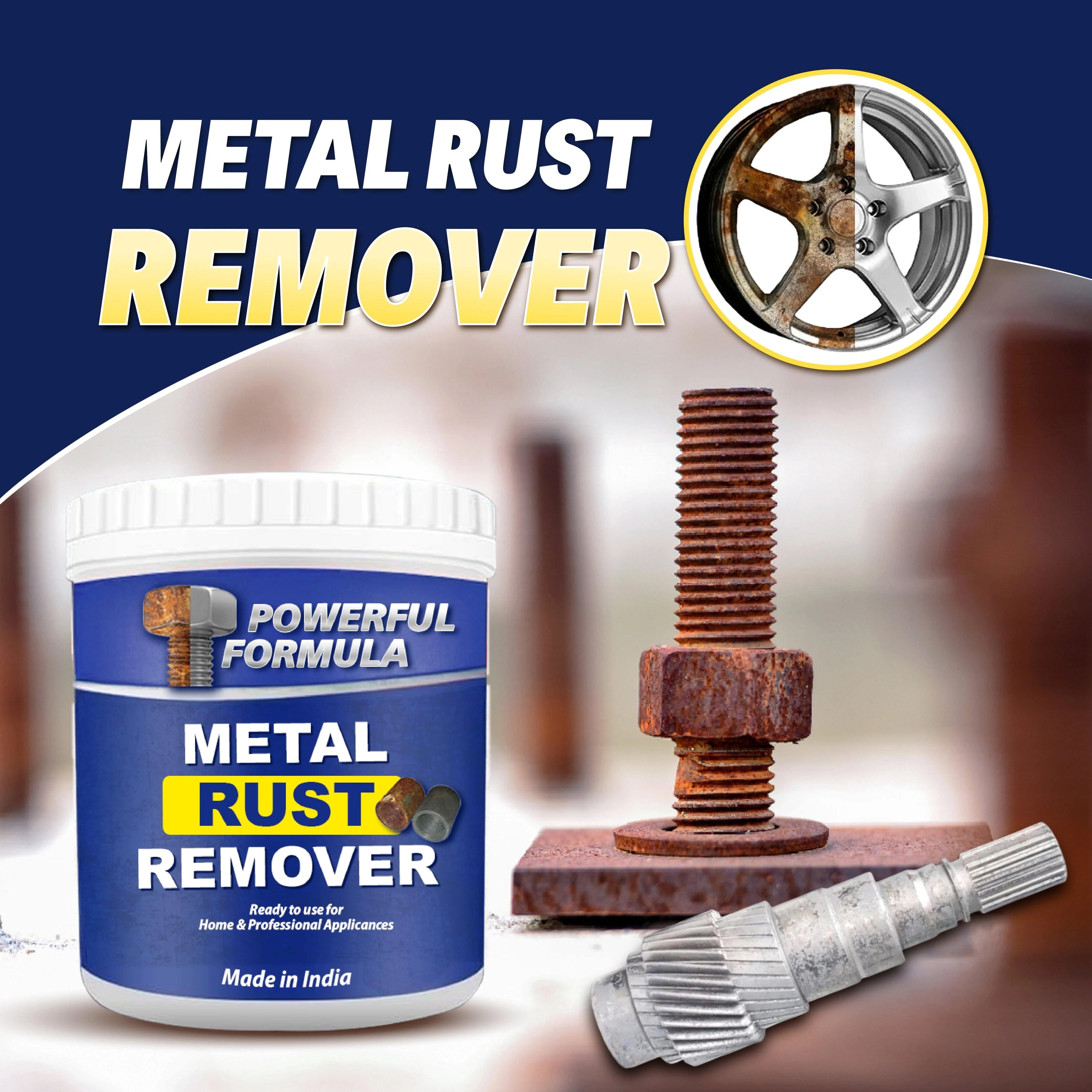 Rust Remover | Rust Remover For Metal Cleaner Steel Rust Remover Rusty Tools - Pack of 2 - Powerful Rust Remover (Pack Of 2)