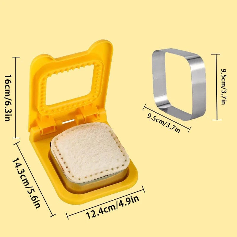 Sandwich Molds Cutter and Sealer | Shape Mini Cutter Sandwich Bread Shapes Cutter Set - Sandwich Molds Cutter and Sealer