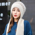 Scarf Cap for Women | Winter Cap Scarf Ear Protection Chritsmas Caps Muffler - Scarf Cap for Women