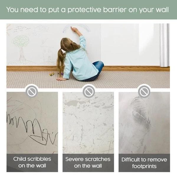 Self-Adhesive Transparent Wall Protection Film (Pack of 2) | Wall Protection Protectors Film Adhesive Self Clear Films - Self-Adhesive Transparent Wall Protection Film (Pack of 2)