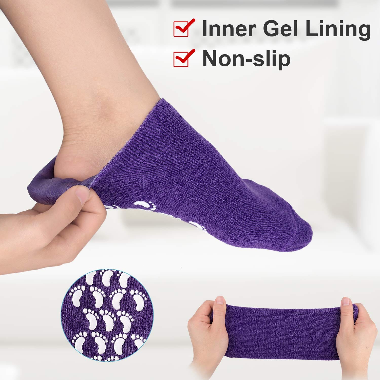 Silicon Spa Gel Socks - Pack of 1 Pair - Silicon Spa Gel Socks