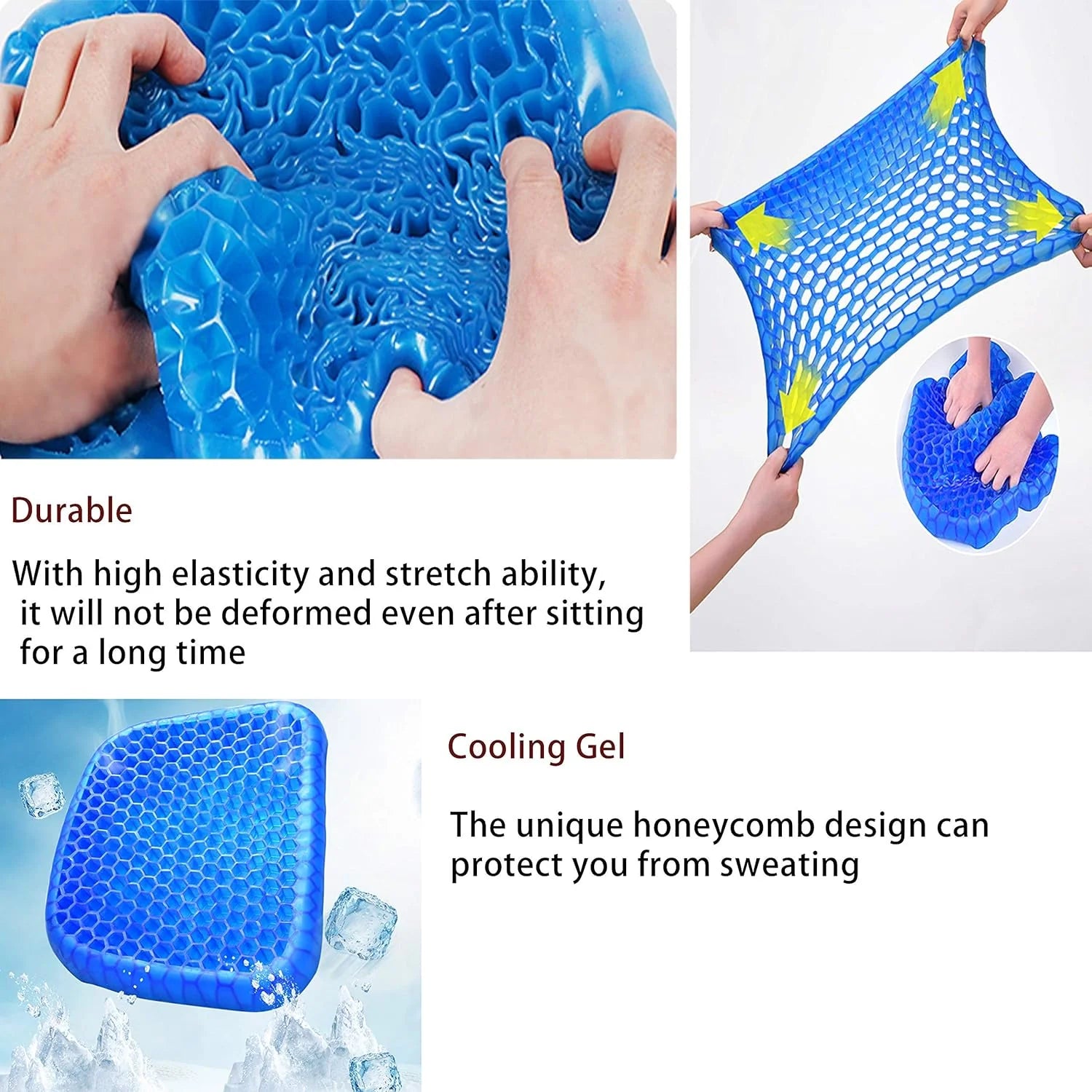 Silicone Gel Cushion | Orthopedic Gel Seat Cushion Chair Lumbar Support - Silicone Gel Cushion