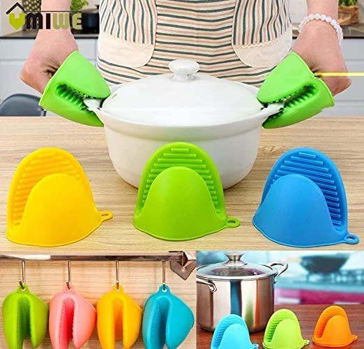Silicone Potholder (Pack of 4) | Kitchen Items Utensils Oven Mitts Silicone Gloves Products Pot Holder - Silicone Potholder (Pack of 4)