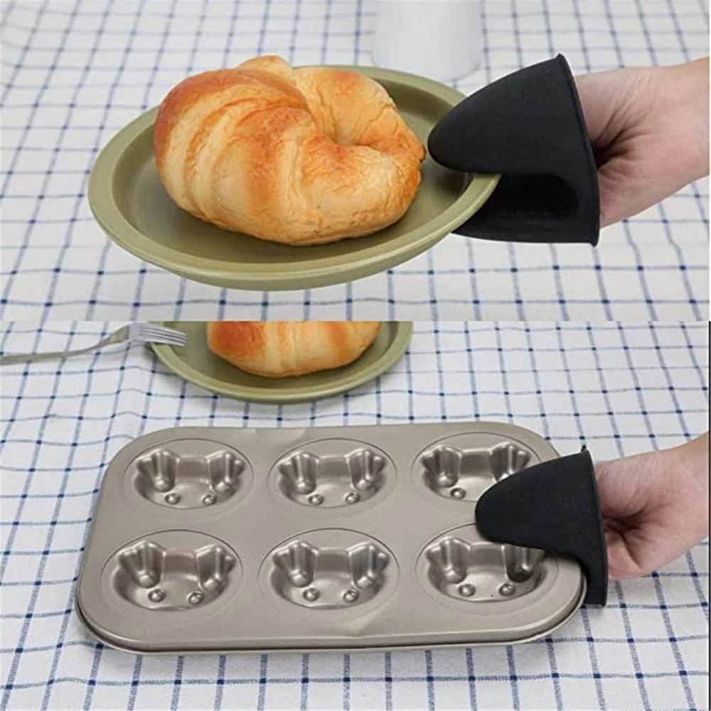 Silicone Potholder (Pack of 4) | Kitchen Items Utensils Oven Mitts Silicone Gloves Products Pot Holder - Silicone Potholder (Pack of 4)