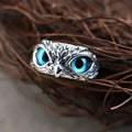 Silver Plated Owl Ring Stone Rings For Men Silver Plated Stone Ring - Buy 1, Get 1 FREE! - Silver Plated Owl Ring - Buy 1, Get 1 FREE!