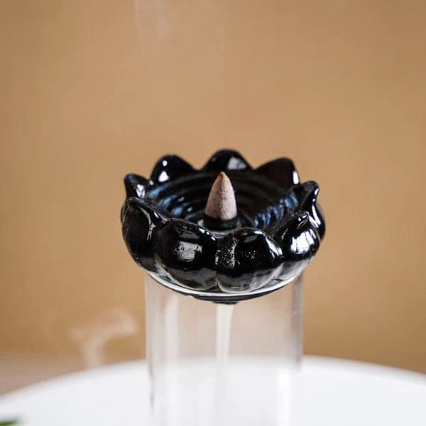Smoke Fountain Incense Holder | Incense Burner Holder Smoke Fountain Shivling Waterfall Backflow - Smoke Fountain Incense Holder (30 Free Backflow Cones)