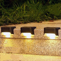 Solar Light Garden Lights Decorative Garden Solar Lamp Outdoor Lights - Solar Stair Lights (Pack of 4/8 Lights) - Pack Of 4 - Solar-Powered Stair Lights