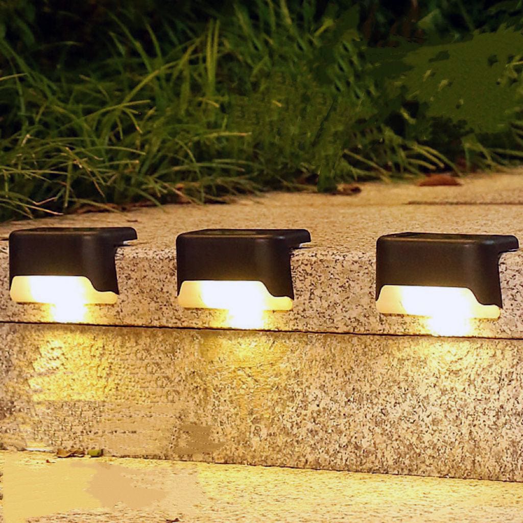Solar Light Garden Lights Decorative Garden Solar Lamp Outdoor Lights - Solar Stair Lights (Pack of 4/8 Lights) - Pack Of 4 - Solar-Powered Stair Lights