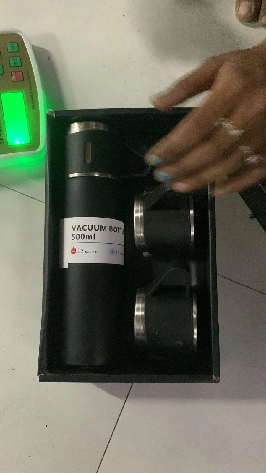 Steel Water Bottle Vacuum Thermos Flask Tea Cup Set Flask Bottle- Vacuum Flask Cup Set - Vacuum Flask Cup Full Set