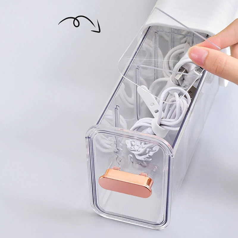 Storage Box Kitchen Organiser Box Cloth Storage Makeup Organizer  - 6 Compartment Wardrobe Storage Organizer - 6 Compartment - 6 Compartment Wardrobe Storage Organizer