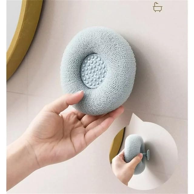 Suction Cup Loofah - Pack of 3 | Loofah For Bath Bathroom Shower Bath Cup Suction Bathing Products - Suction Cup Loofah - Pack of 3