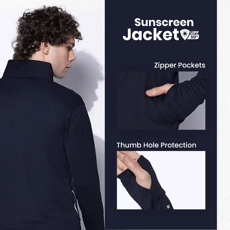 Sunscreen Jacket | Sunscreen Jacket Protection Sunburn Ultraviolet Sunlight shield - M - SPF 50+ UV Protection Sunscreen Jacket