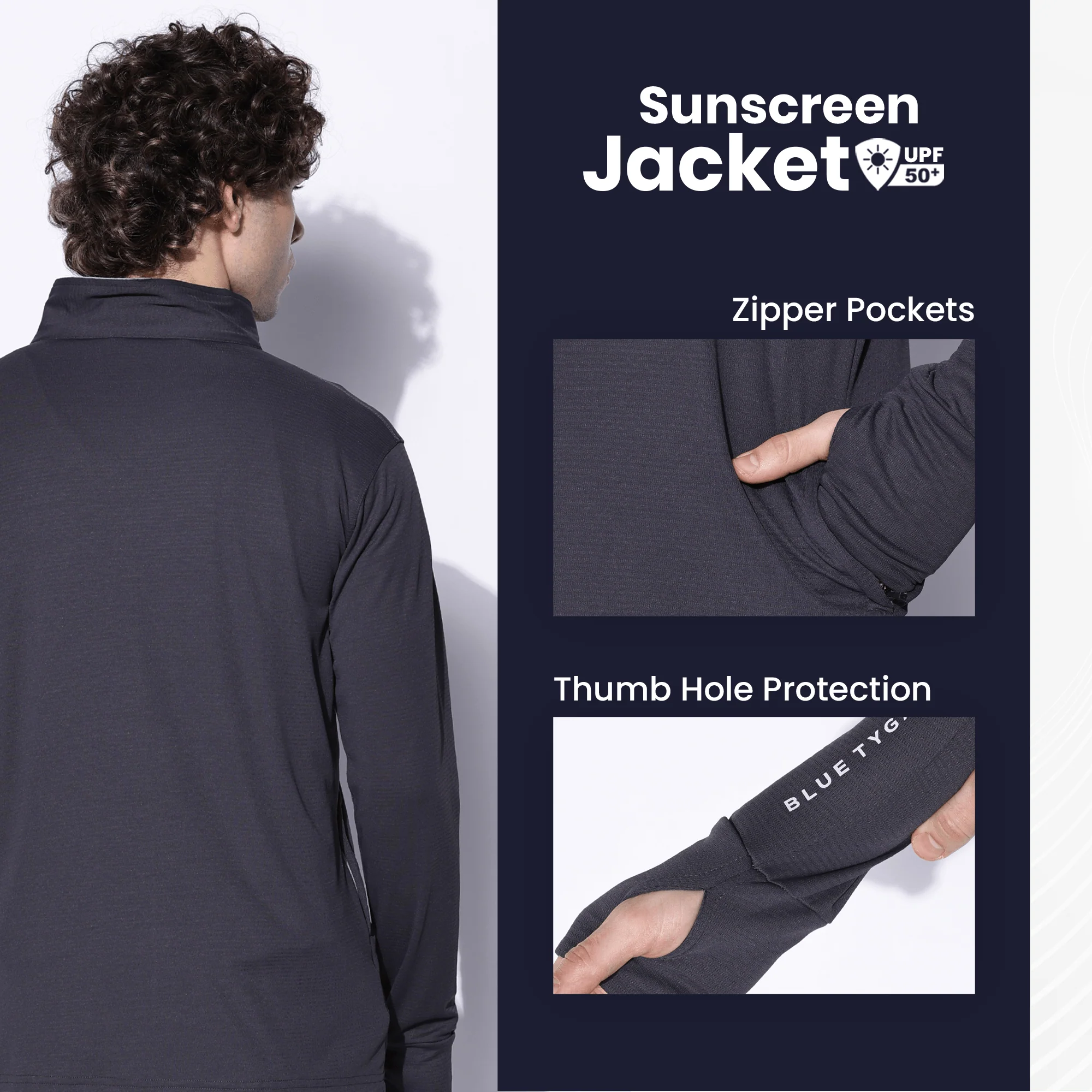 Sunscreen Jacket | Sunscreen Jacket Protection Sunburn Ultraviolet Sunlight shield - M - SPF 50+ UV Protection Sunscreen Jacket