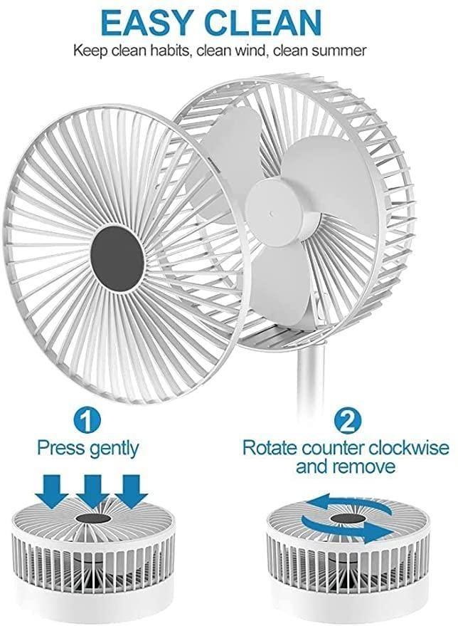 Table Rechargable Fan Cool Small Fan High Speed Desk Table Fan - Portable Fan - Portable Fan