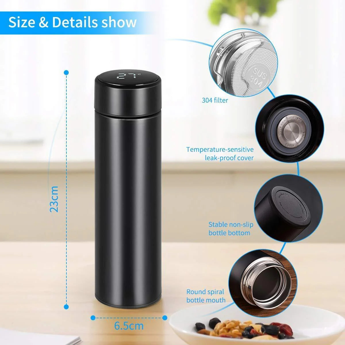 Thermos Flask Bottle Tea Vacuum Flask Coffee Travel Mug - Smart Thermos - Termos y botellas al vacío - Smart Thermos