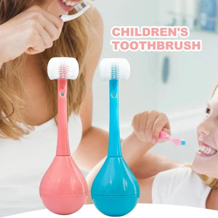 Three-sided Children's Toothbrush (Pack of 2) - Three-sided Children's Toothbrush (Pack of 2)