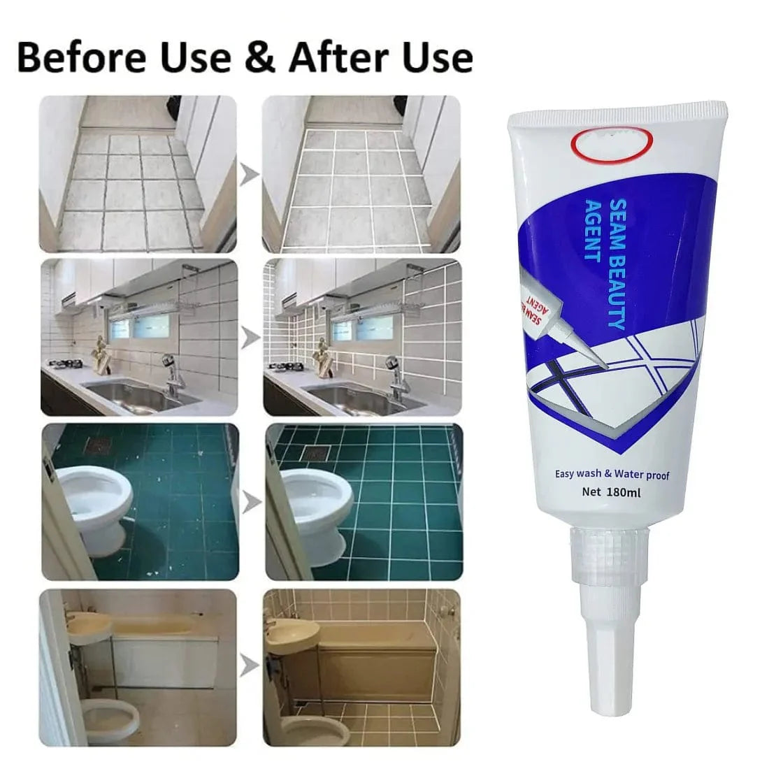 Tile Gap Filler | Floor Tile Gap Filler Tile Grout Joint Repair for Bathroom - Pack of 1 - Tiles Gap Filler