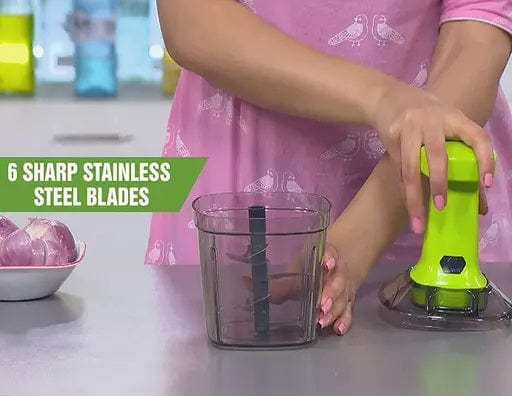 Vegetable Cutter Portable Handpress Veggie Chopper Vegetable Food Onion Cutter - Large - Portable Handpress Veggie Chopper