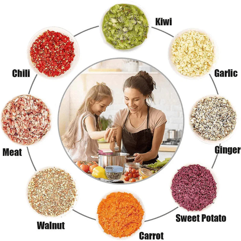 Vegetable Cutter Portable Handpress Veggie Chopper Vegetable Food Onion Cutter - Large - Portable Handpress Veggie Chopper