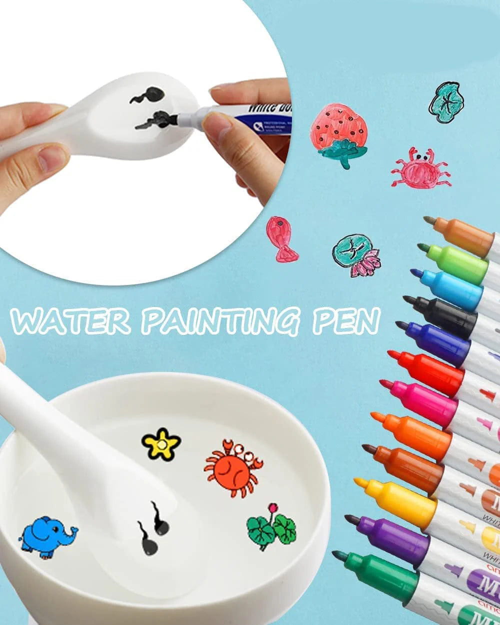 Watercolor Pen Magical Painting Doodling Drawing Marker - Watercolor Pens - Watercolor Pens - Pack of 24