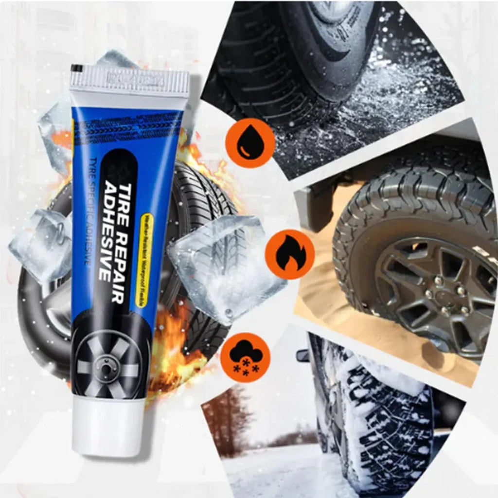 Waterproof Flexible Tyre Repair Adhesive (Pack of 2) | Tyre Puncture Car Tubeless Tire Repair Fix Liquid - Waterproof Flexible Tyre Repair Adhesive (Pack of 2)