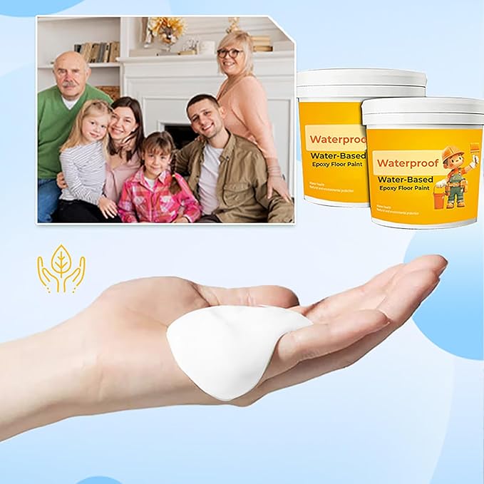 Waterproof Floor Paint 300 ml + 300 ml (Pack of 2) | Floor Paint Epoxy Coating Floor Color Waterproof Floor Coating - Waterproof Floor Paint 300 ml + 300 ml (Pack of 2)