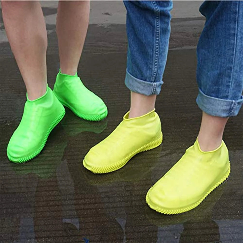 Waterproof Rainproof Shoes Cover Water Resistant Silicone Shoe Covers - M - Silicone Shoe Cover (Pack of 2)