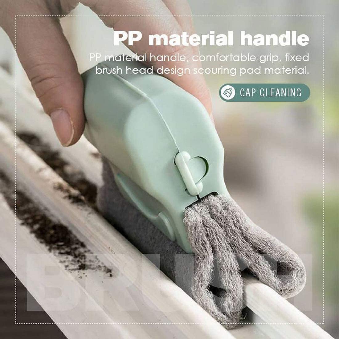 Window Cleaner Brush Window Groove Cleaning Scrub Pads - Window Cleaning Brush (Pack of 2) - Window Cleaning Brush (Pack of 2)