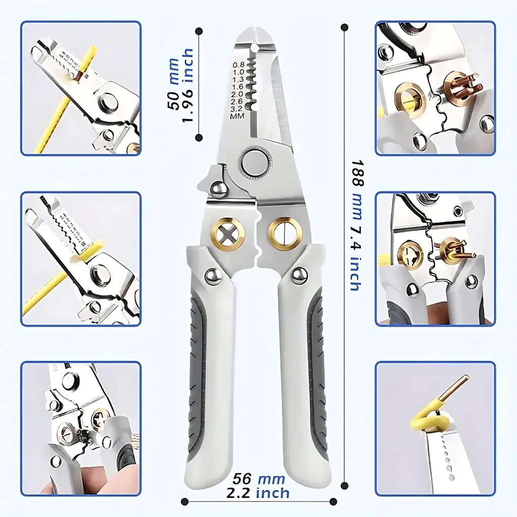 Wire Stripper Cutter | Wire Stripper Cutter Tool Cable Hand Cutter Electrician Tool - Multi-functional Wire Stripper & Cutter