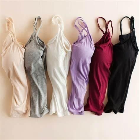 Women's Loose Cami with Built-in Tank Top (Pack of 2) | Tank Top Women Cami Ladies Top Sleeveless Dress - 28 - Women's Loose Cami with Built-in Tank Top (Pack of 2)