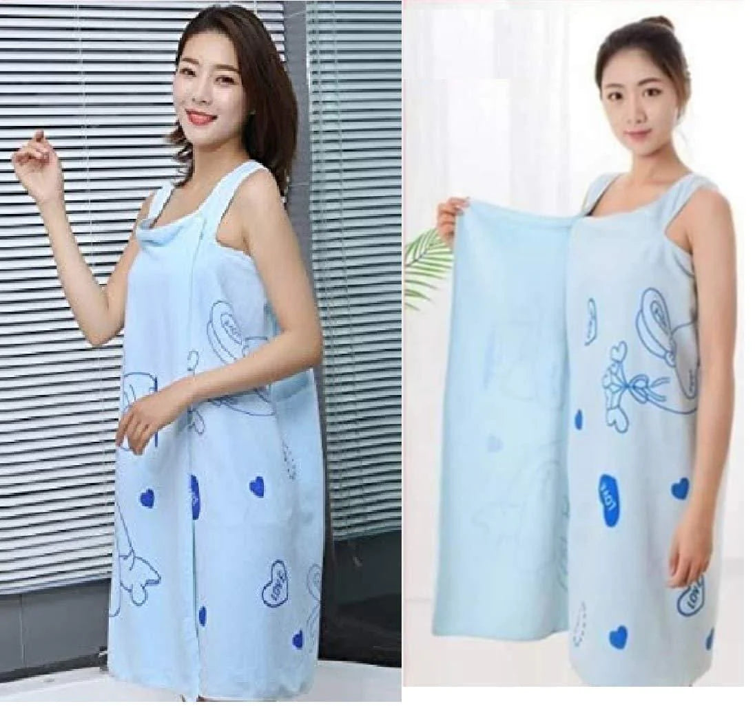 Womens' Wearable Bath Towel (Pack of 2) |  Bath Robe Towels Bathroom Micro Fibre Towel For Women - Womens' Wearable Bath Towel (Pack of 2)