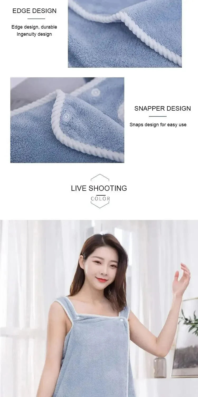 Womens' Wearable Bath Towel (Pack of 2) |  Bath Robe Towels Bathroom Micro Fibre Towel For Women - Womens' Wearable Bath Towel (Pack of 2)