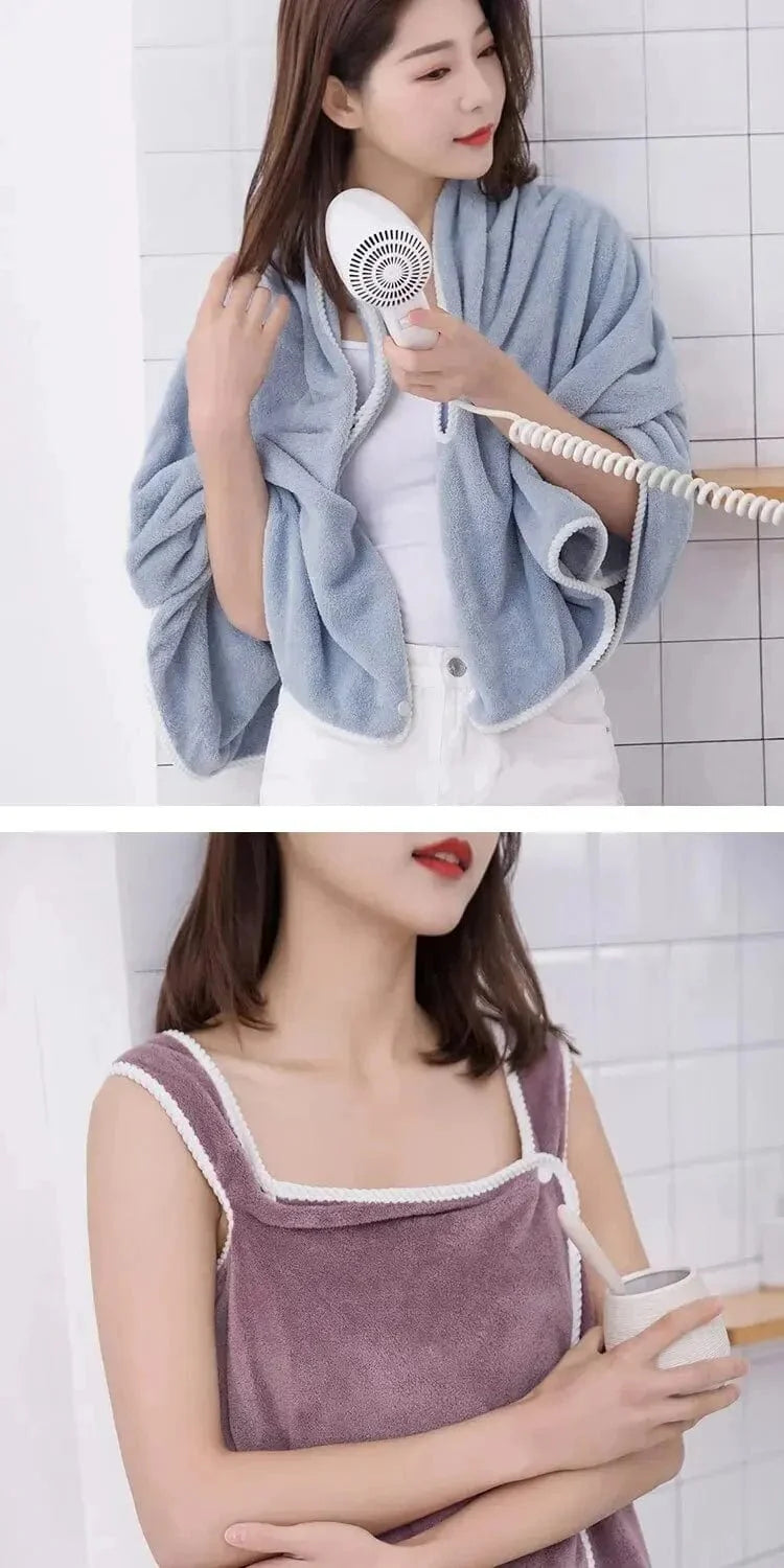 Womens' Wearable Bath Towel (Pack of 2) |  Bath Robe Towels Bathroom Micro Fibre Towel For Women - Womens' Wearable Bath Towel (Pack of 2)