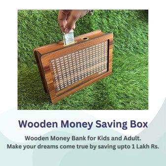 Wooden Money Bank | Money Bank Savings Box Kids Bank Account Coins Bank - Premium Wooden Money Bank